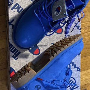 Timberland X Champion Waterproof Boot Blue ( Y-2M)